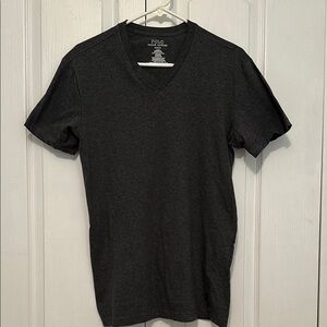 Polo by Ralph Lauren Men's Charcoal V-Neck Tee
